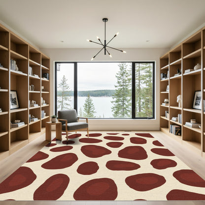 Earthy Brown Spotty Spot Rug