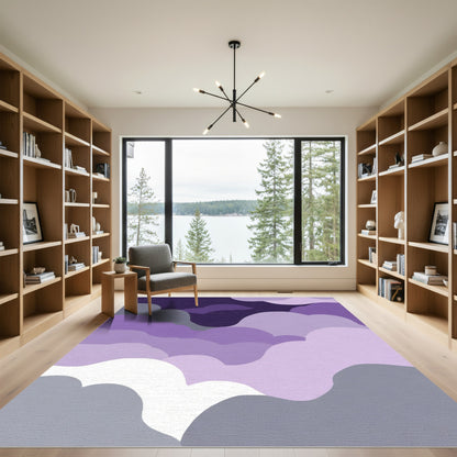 Lavender Cloudscape Abstract Gradient Rug