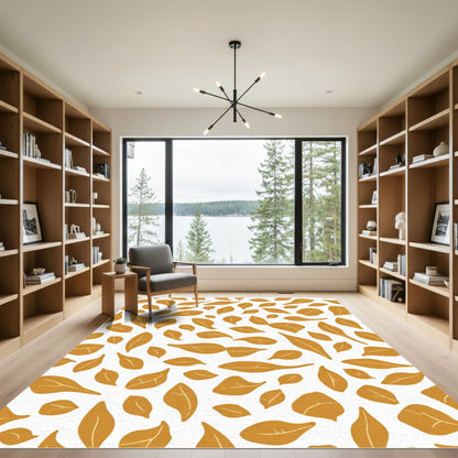 Golden Sun Fall Leaf Scatter Rug