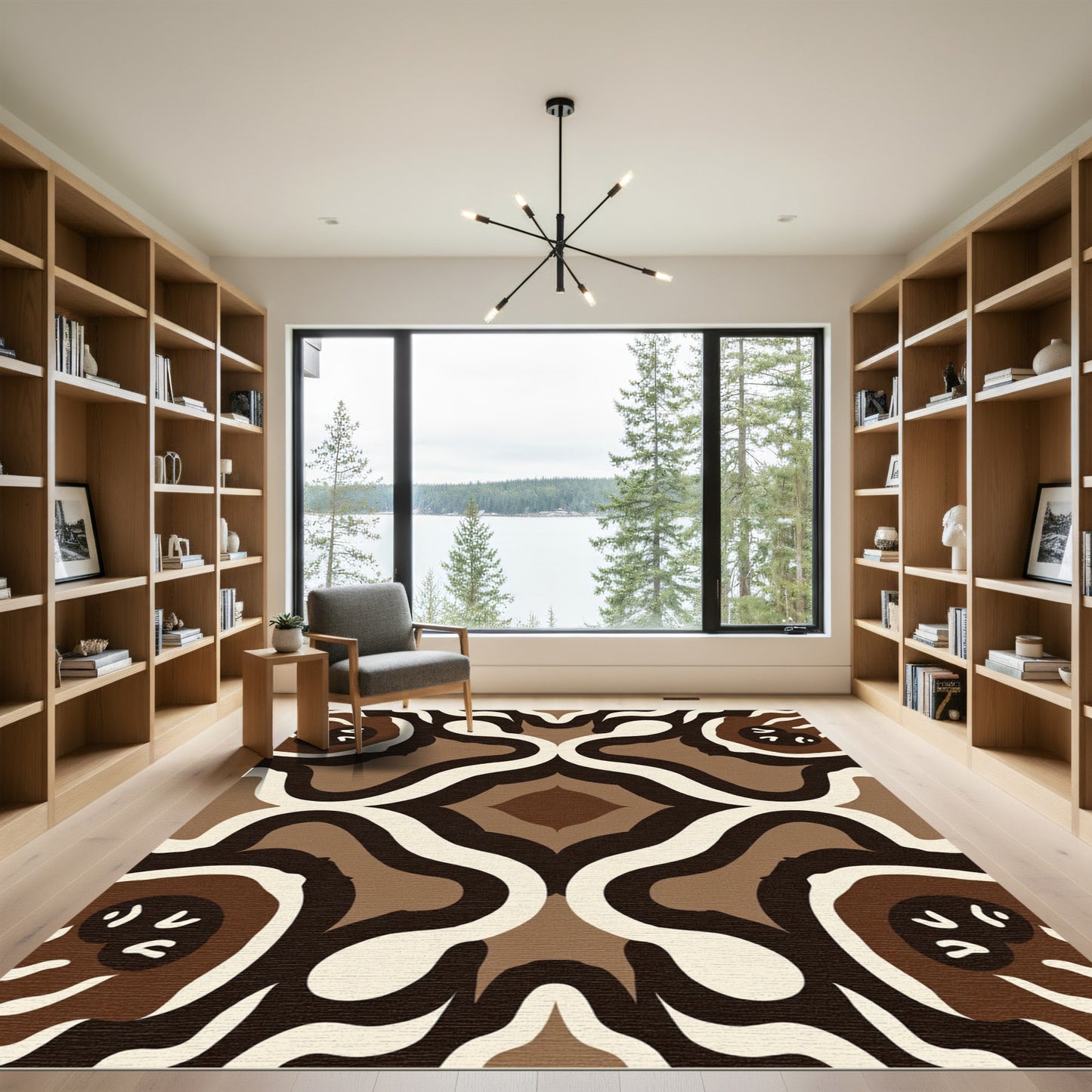 Earthy Tones Organic Arch Medallion Rug