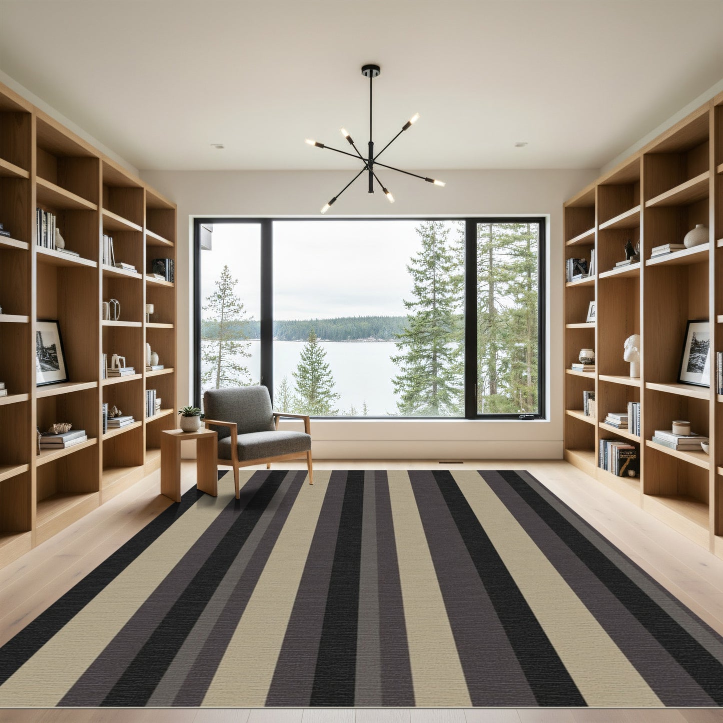 Earth Tones Vertical Stripe Rug
