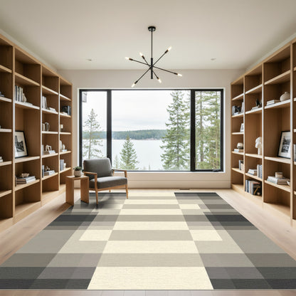 Monochromatic Geometric Gradation Blocks Rug