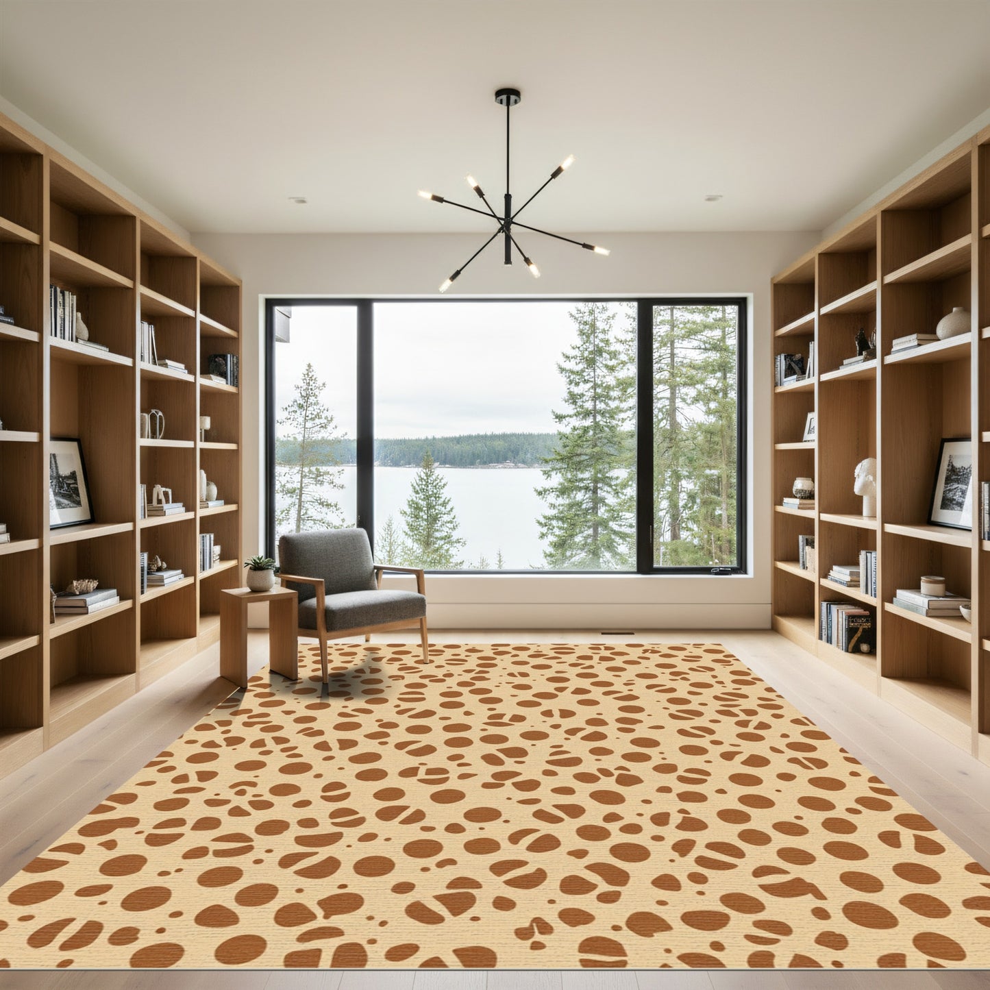 Caramel Dot Scatter Abstract Rug