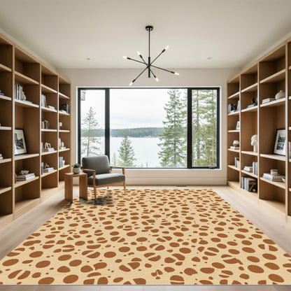 Caramel Dot Scatter Abstract Rug