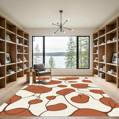 Warm Brown Organic Flow Rug