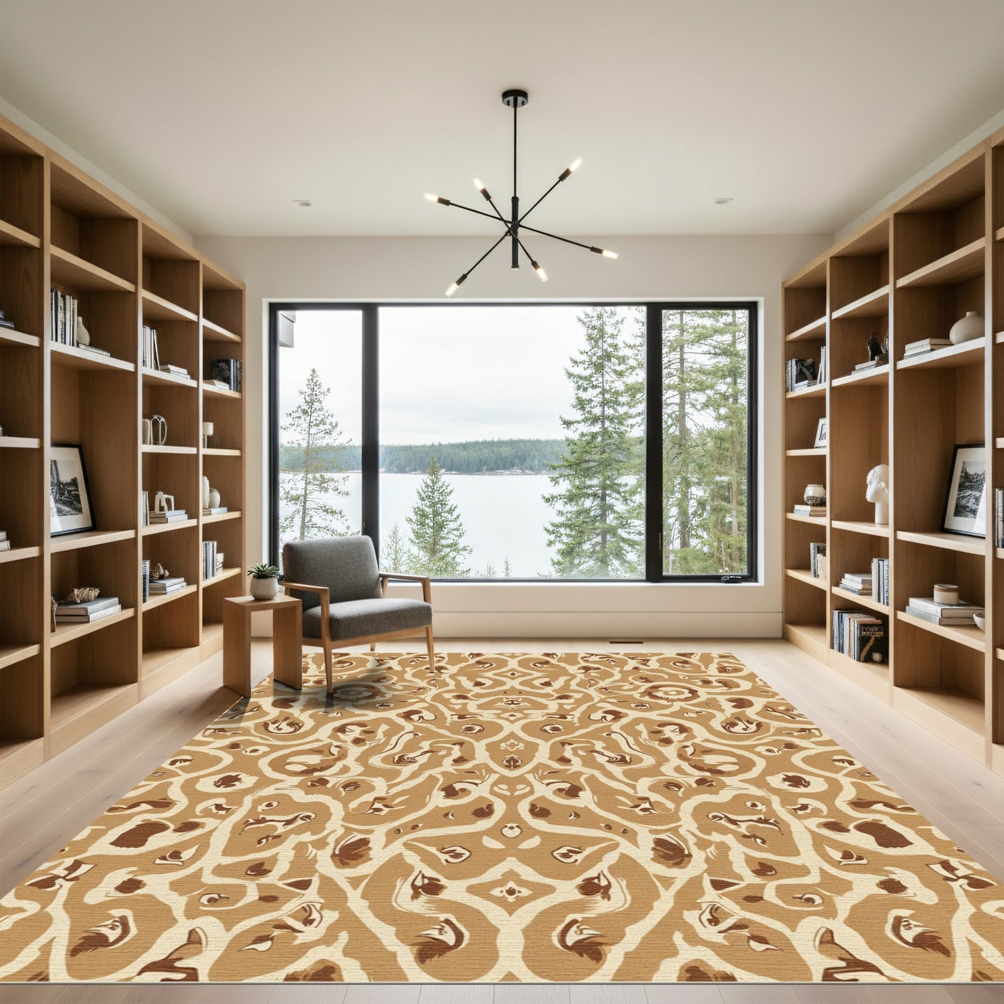 Ambient Earth Tone Arabesque Rug