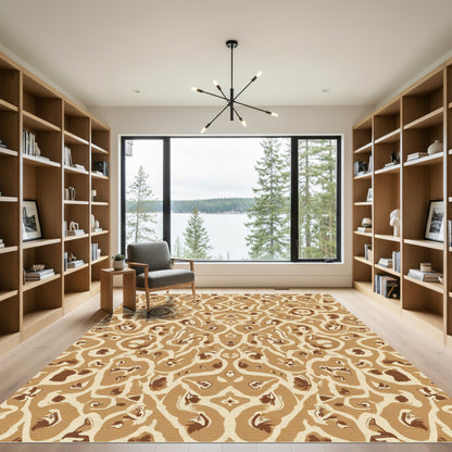 Ambient Earth Tone Arabesque Rug