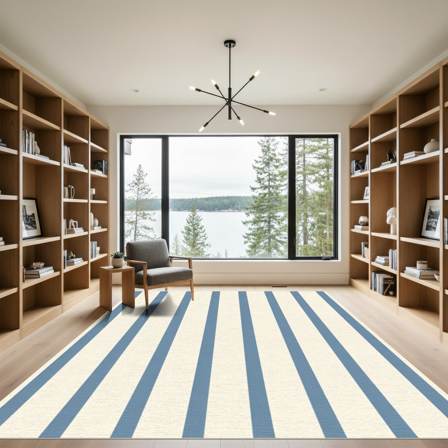 Classic Blue Stripe Rug