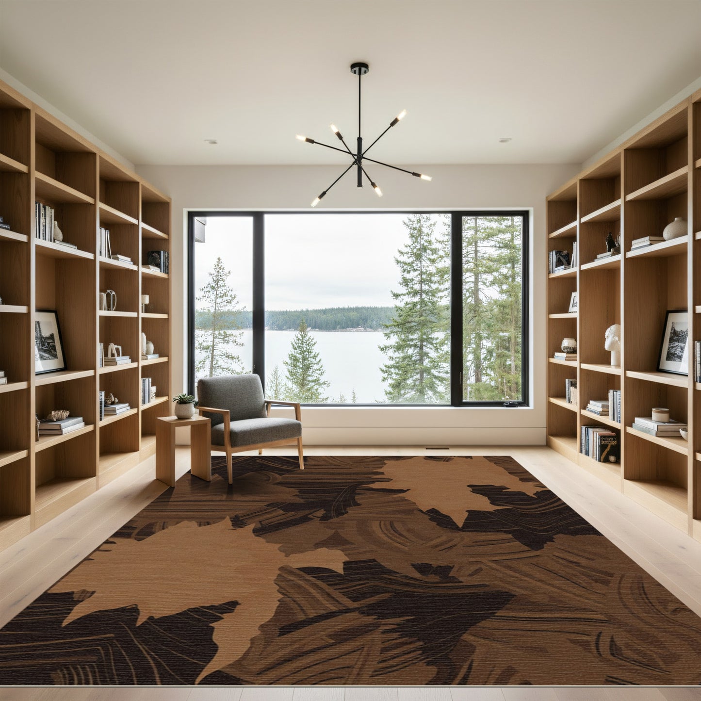 Earthy Tones Abstract Brushstroke Medley Rug
