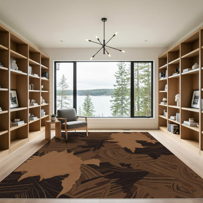 Earthy Tones Abstract Brushstroke Medley Rug