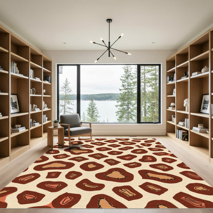 Brown Animal Print Spots Rug