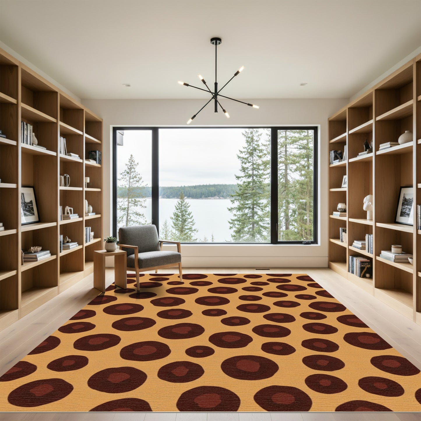 Caramel Leopard Spots Accent Rug