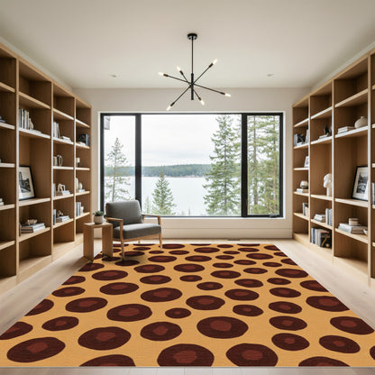 Caramel Leopard Spots Accent Rug