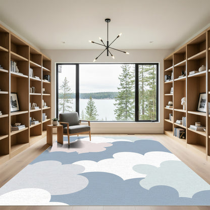 Soft Pastel Cloudscape Sky Rug