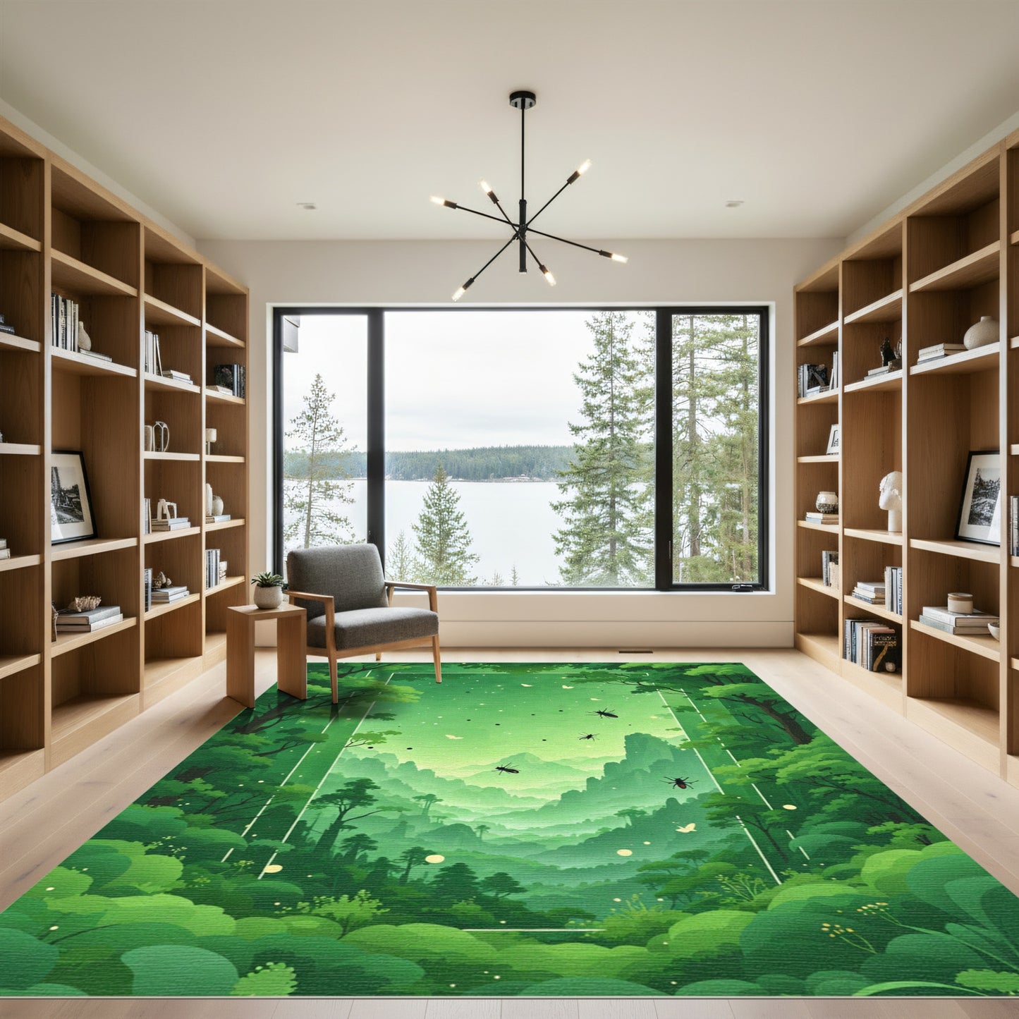 Emerald Forest Insects Butterflies Vista Rug