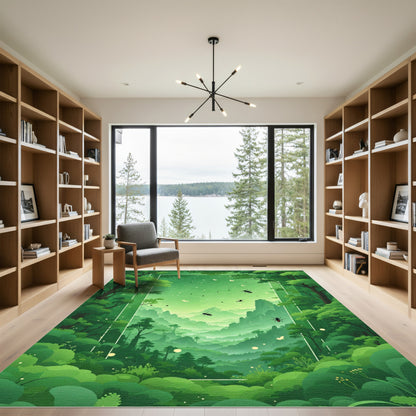 Emerald Forest Insects Butterflies Vista Rug