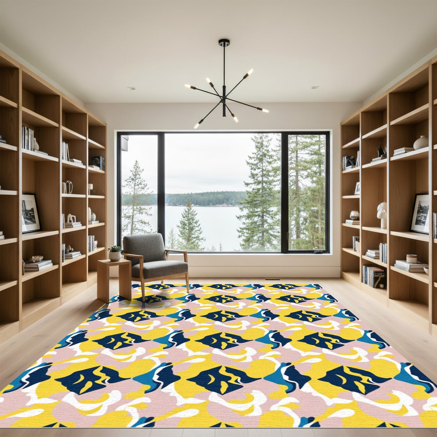 Abstract Pop Art Fish Flow Rug