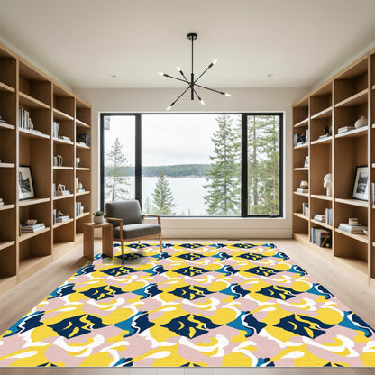 Abstract Pop Art Fish Flow Rug