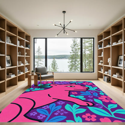 Pink Panther Floral Arrangement Rug