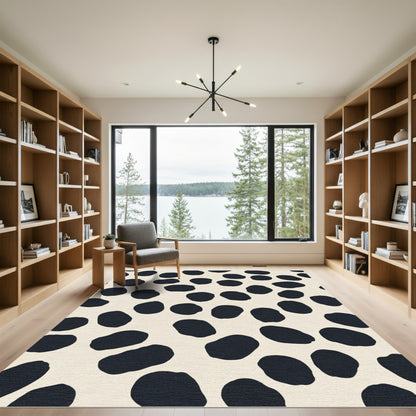 Black Spot Organic Field Rug