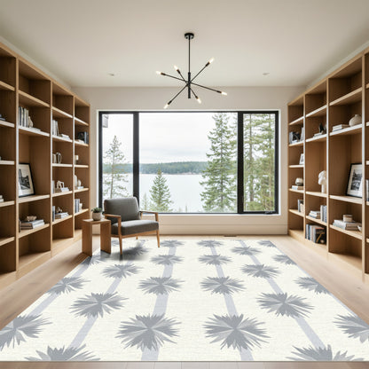 Silver Starburst Stripe Rug