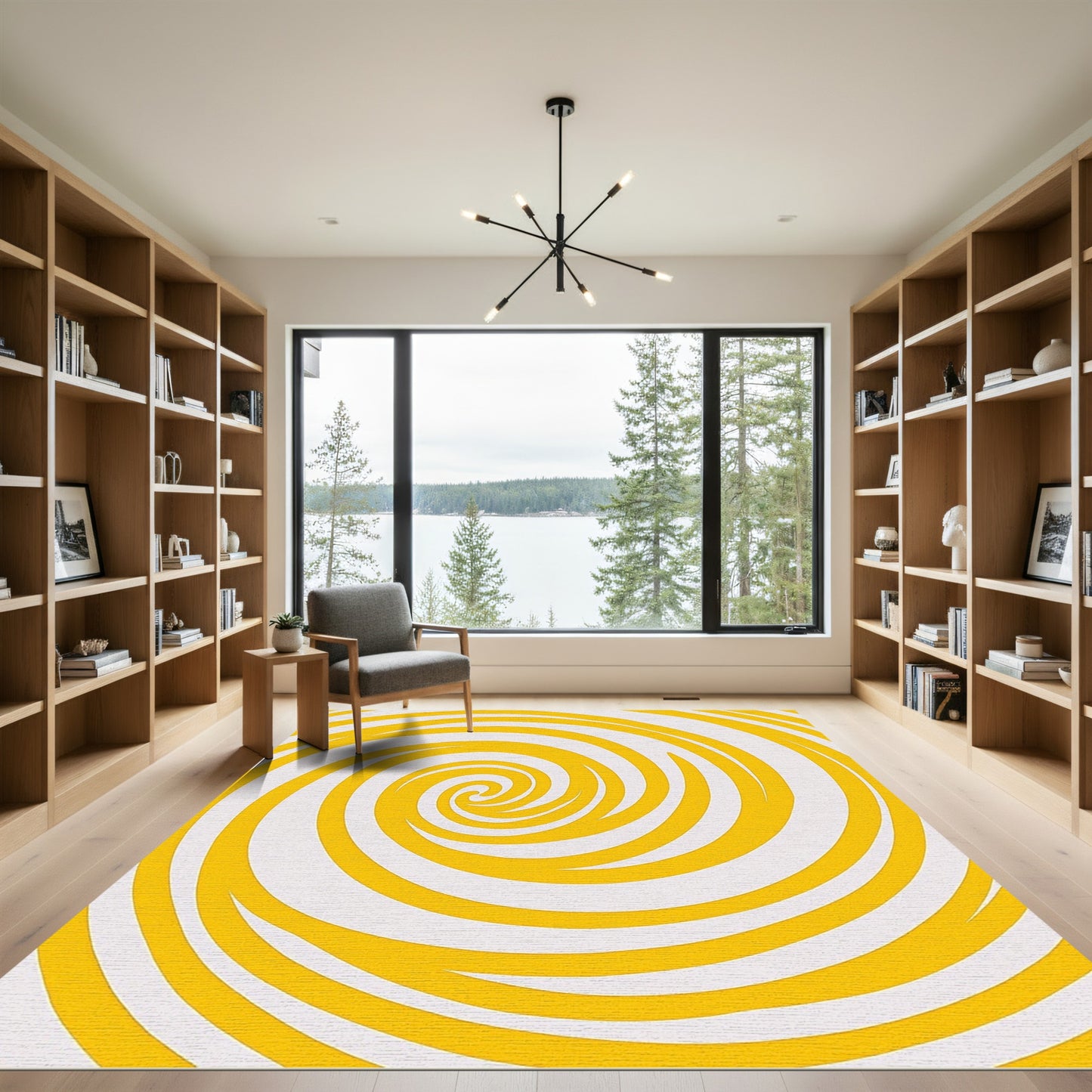 Golden Spiral Abstract Rug