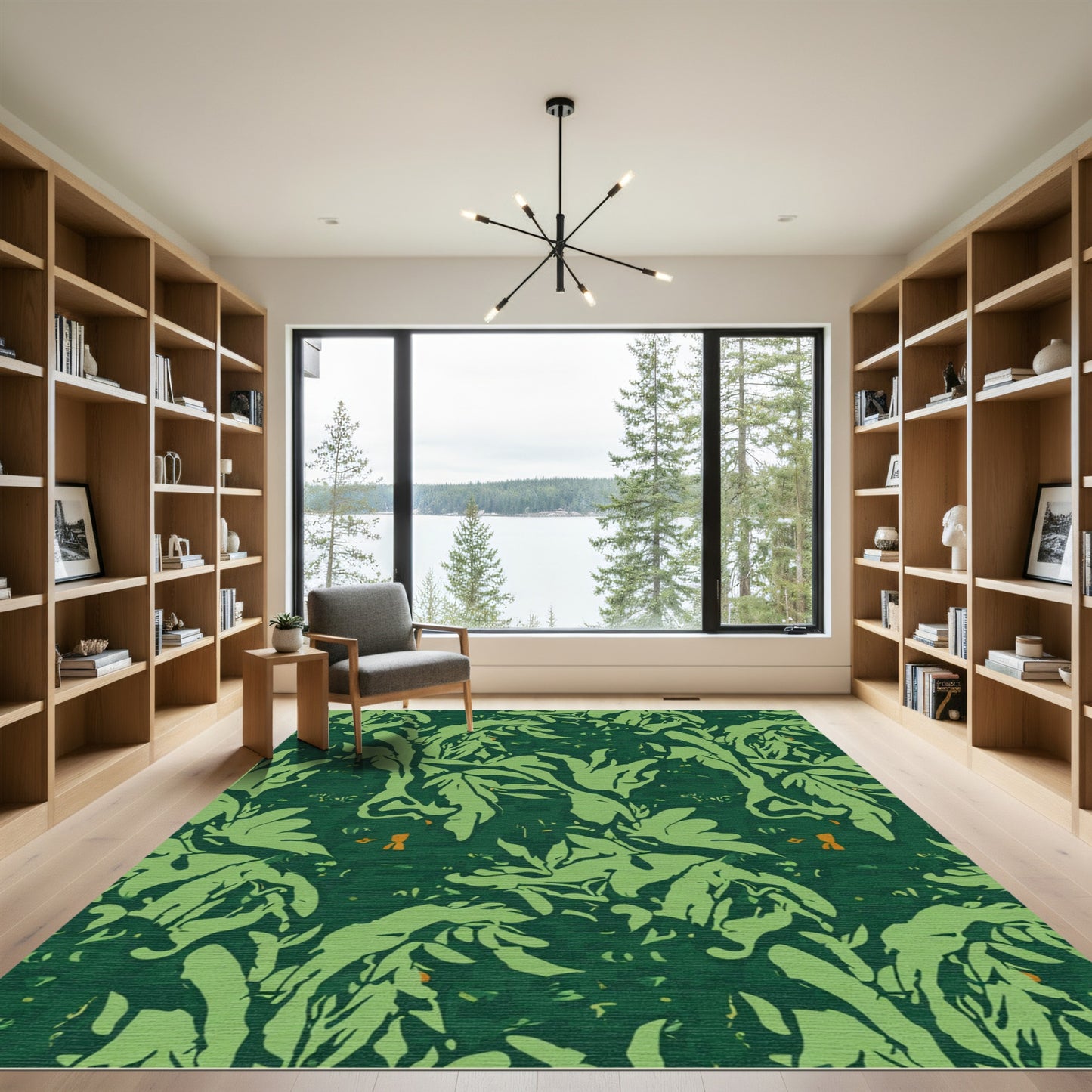 Deep Forest Botanical Art Rug