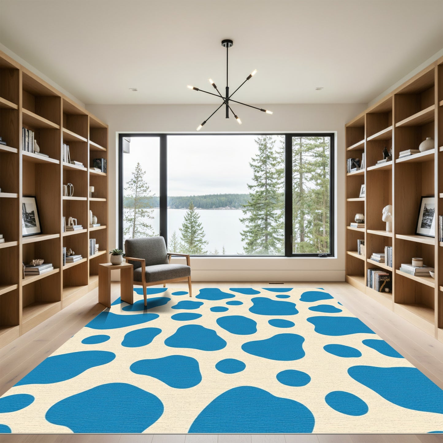 Blue Cow Spots Charm Rug