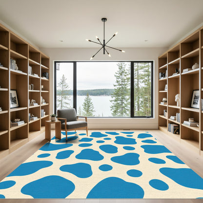 Blue Cow Spots Charm Rug