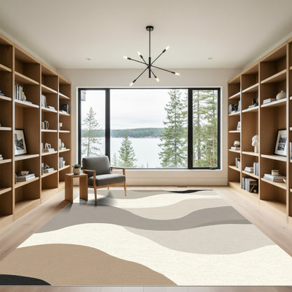 Neutral Swirl Organic Flow Rug
