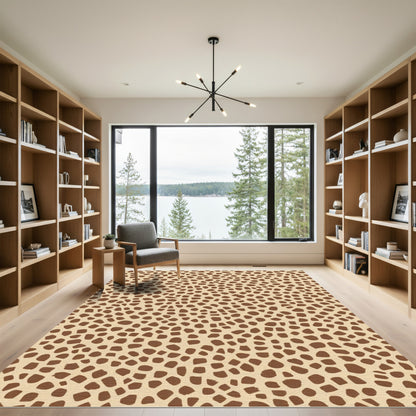 Earthy Brown Spotted Organic Texture Rug