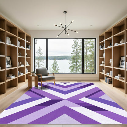 Amethyst Chevron Geometric Angle Rug