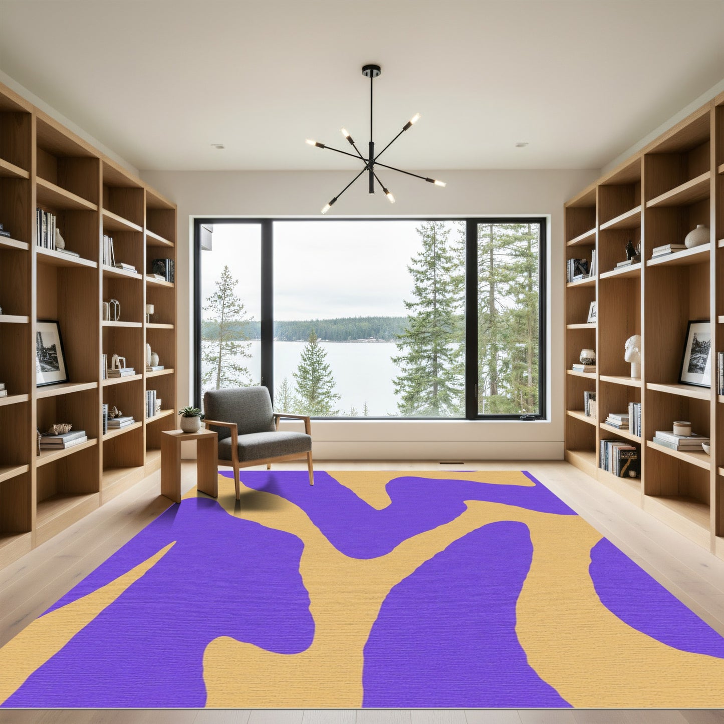 Bold Purple Abstract Camo Rug