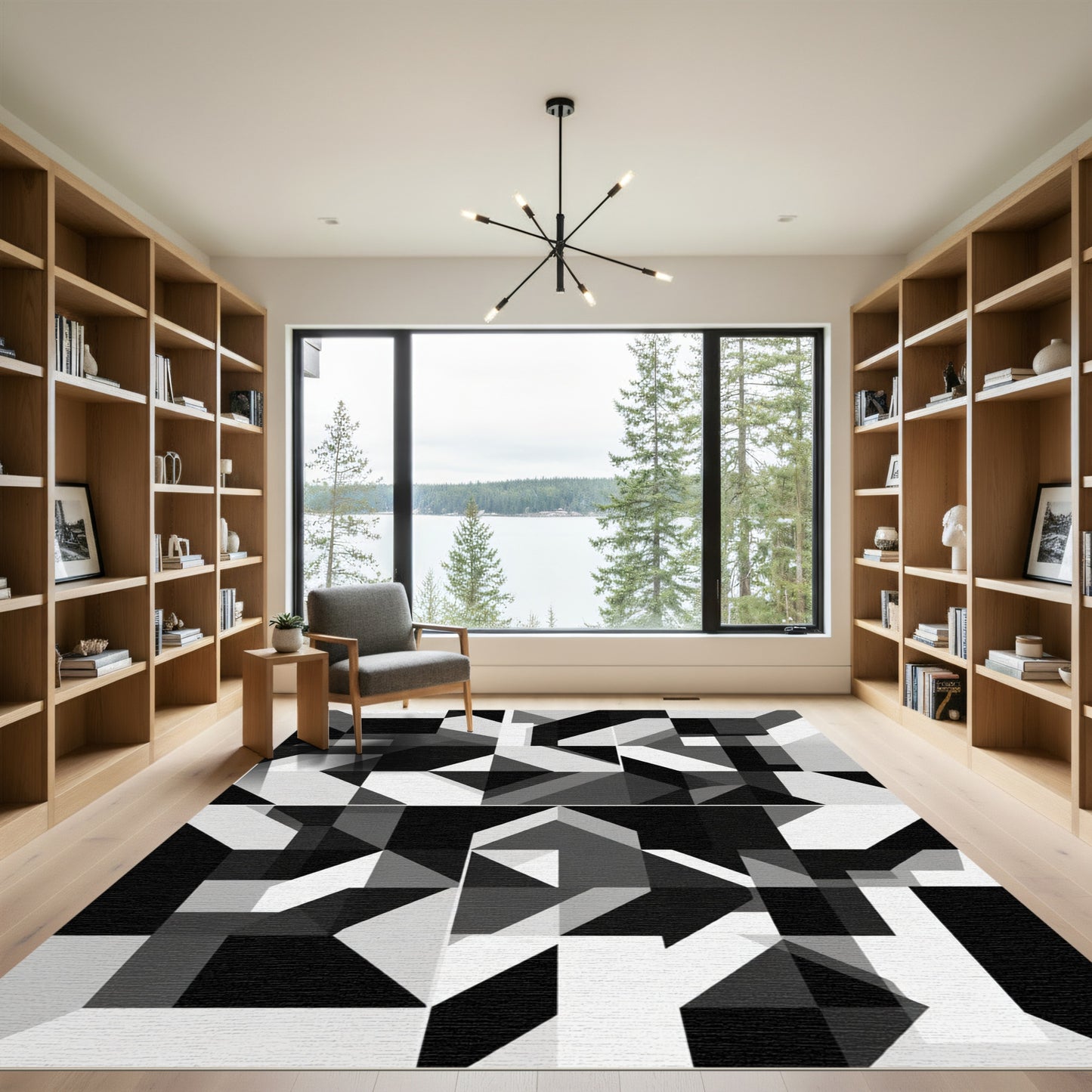 Monochromatic Geometric Abstraction Rug