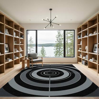 Monochromatic concentric circles composition Rug