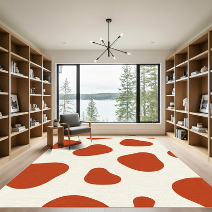 Terracotta Organic Spot Pattern Rug