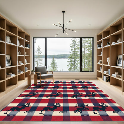 Rustic Red Buffalo Check Deer Rug