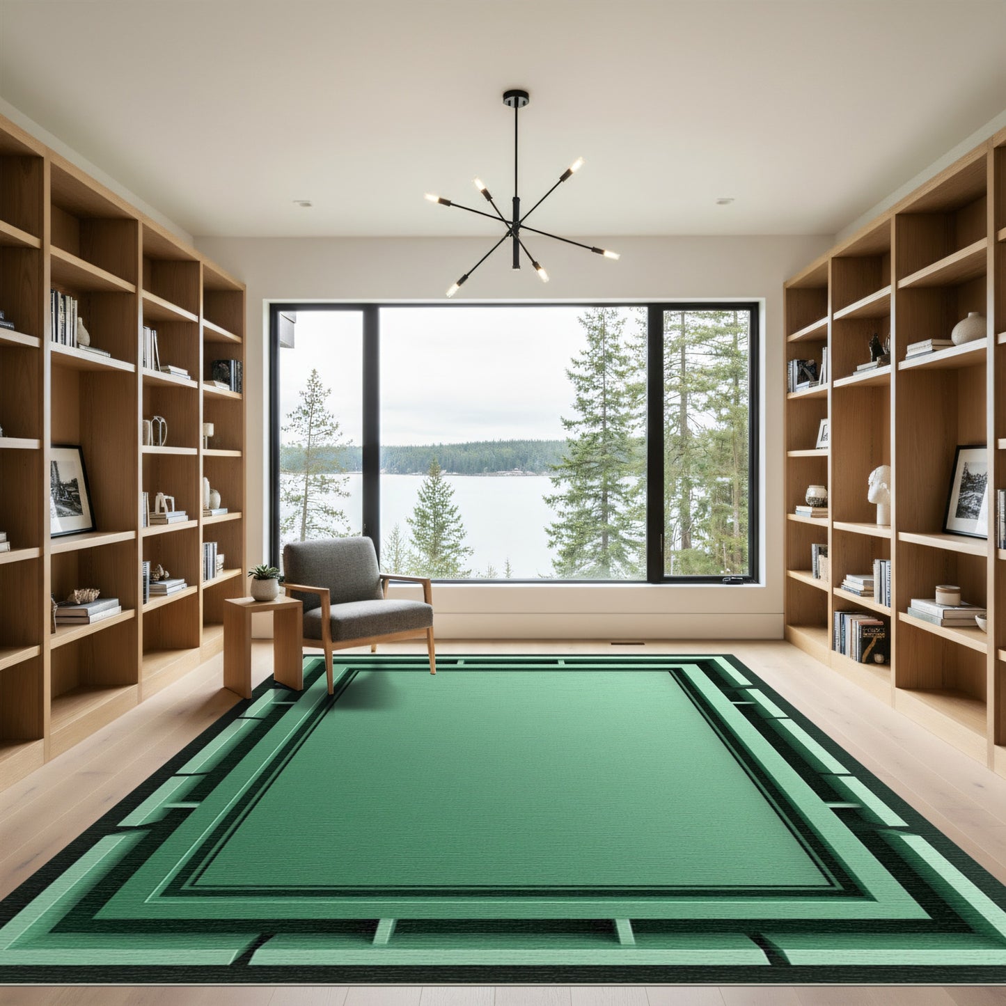 Modern Grid Rectangle Geometric Rug