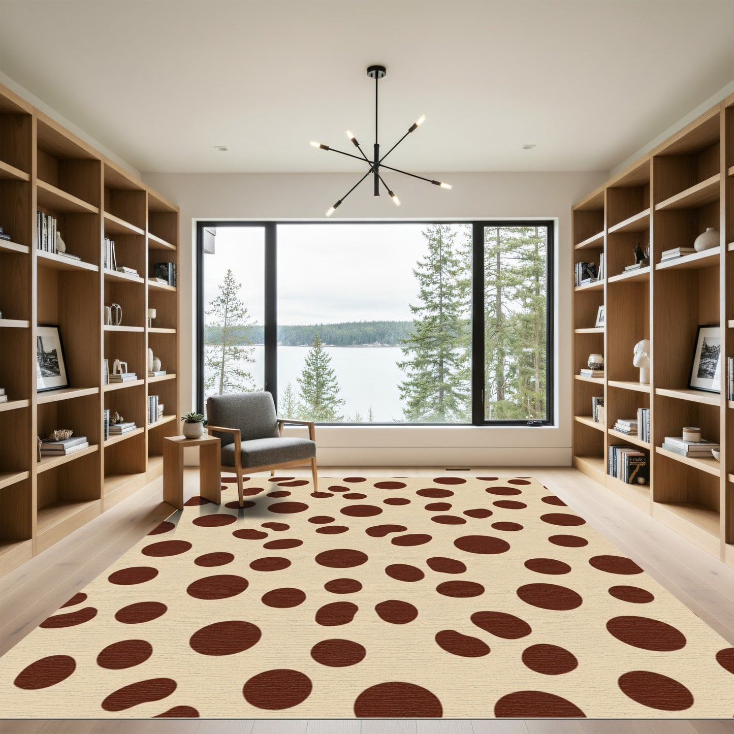 Brown Polka Dot Sprinkle Rug