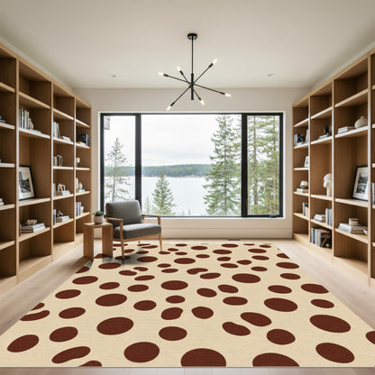 Brown Polka Dot Sprinkle Rug