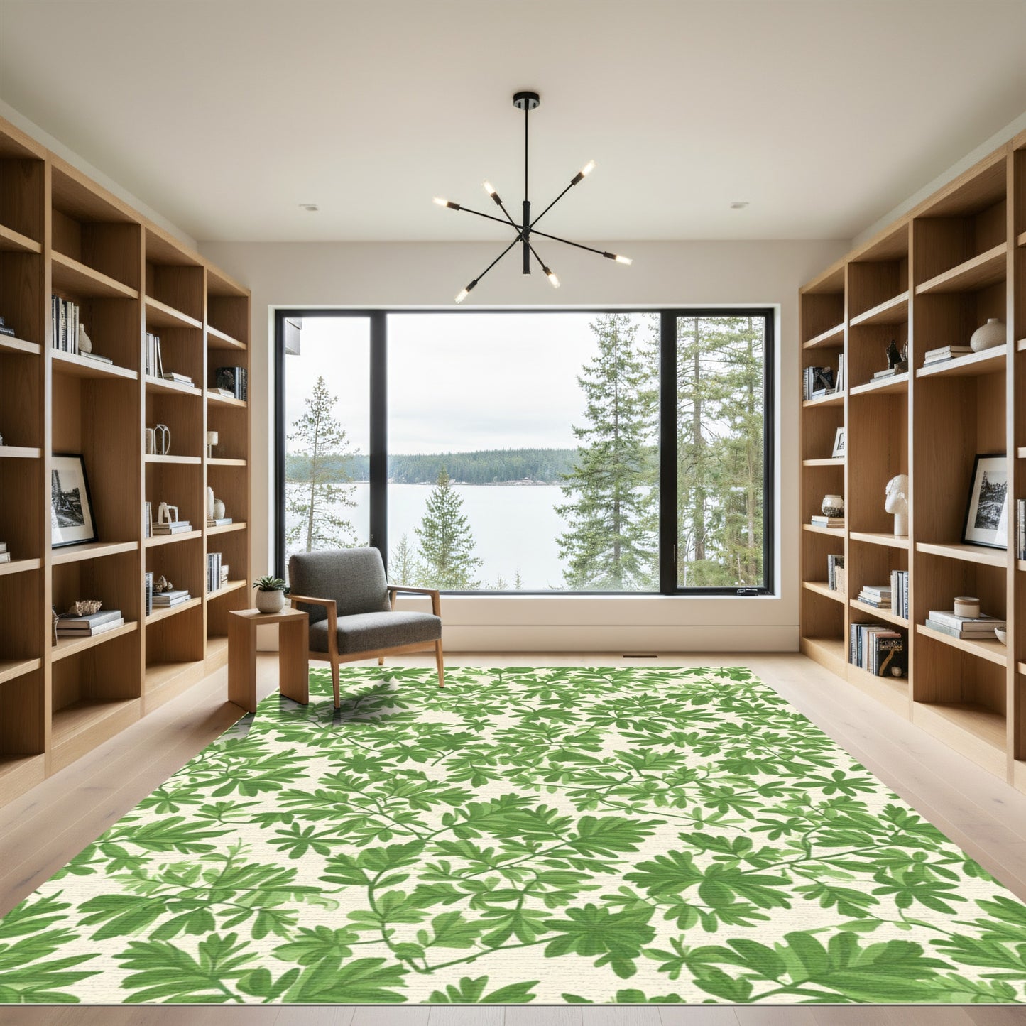 Vibrant Green Leafy Vine Rapport Rug