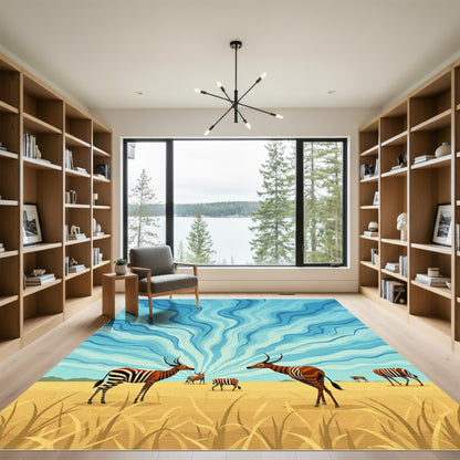 Striped Antelope Blue Sky Wilds Rug
