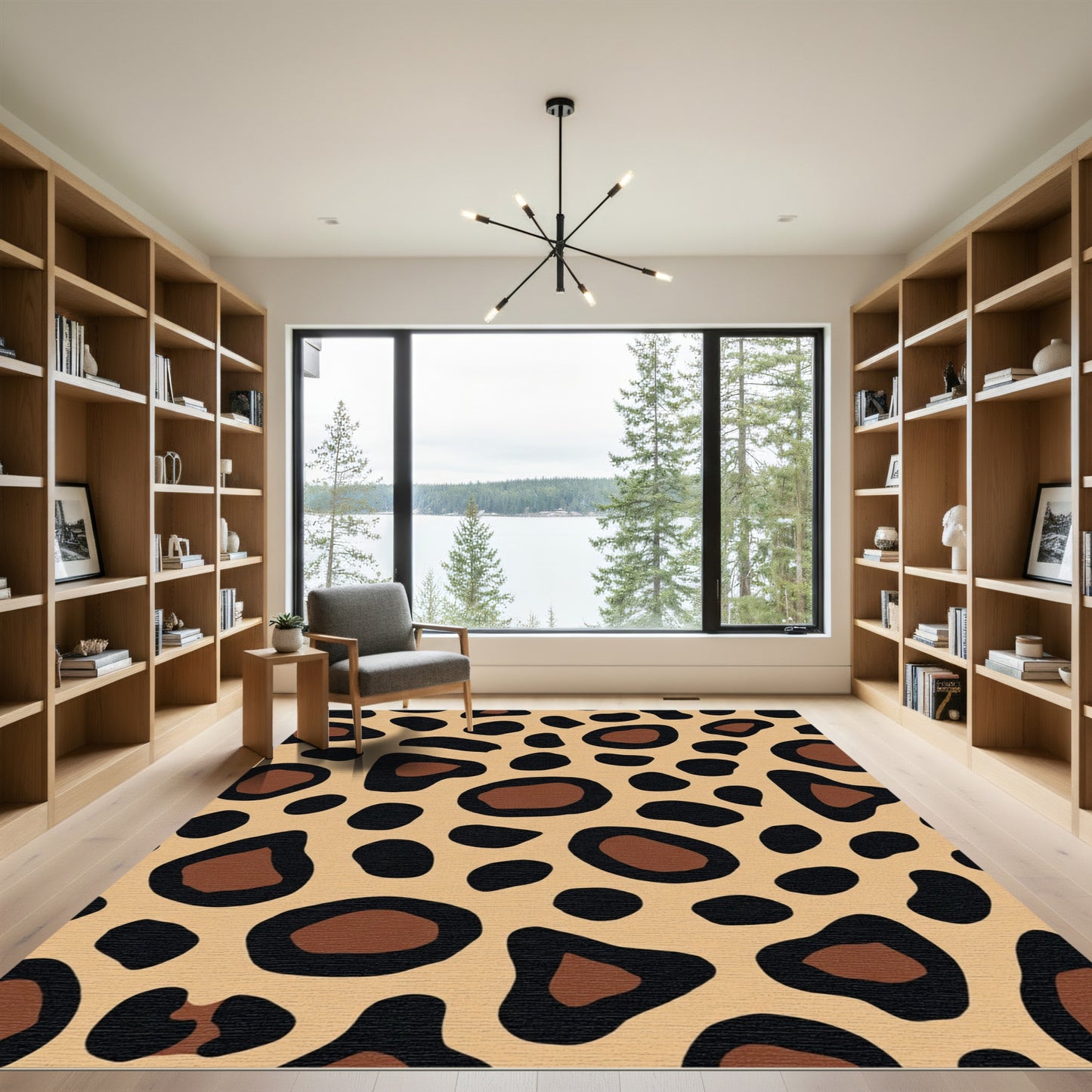 Bold Tan Animal Spots Rug