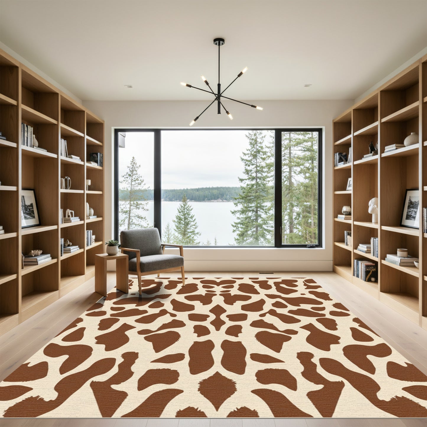 Brown Tan Giraffe Spots Rug