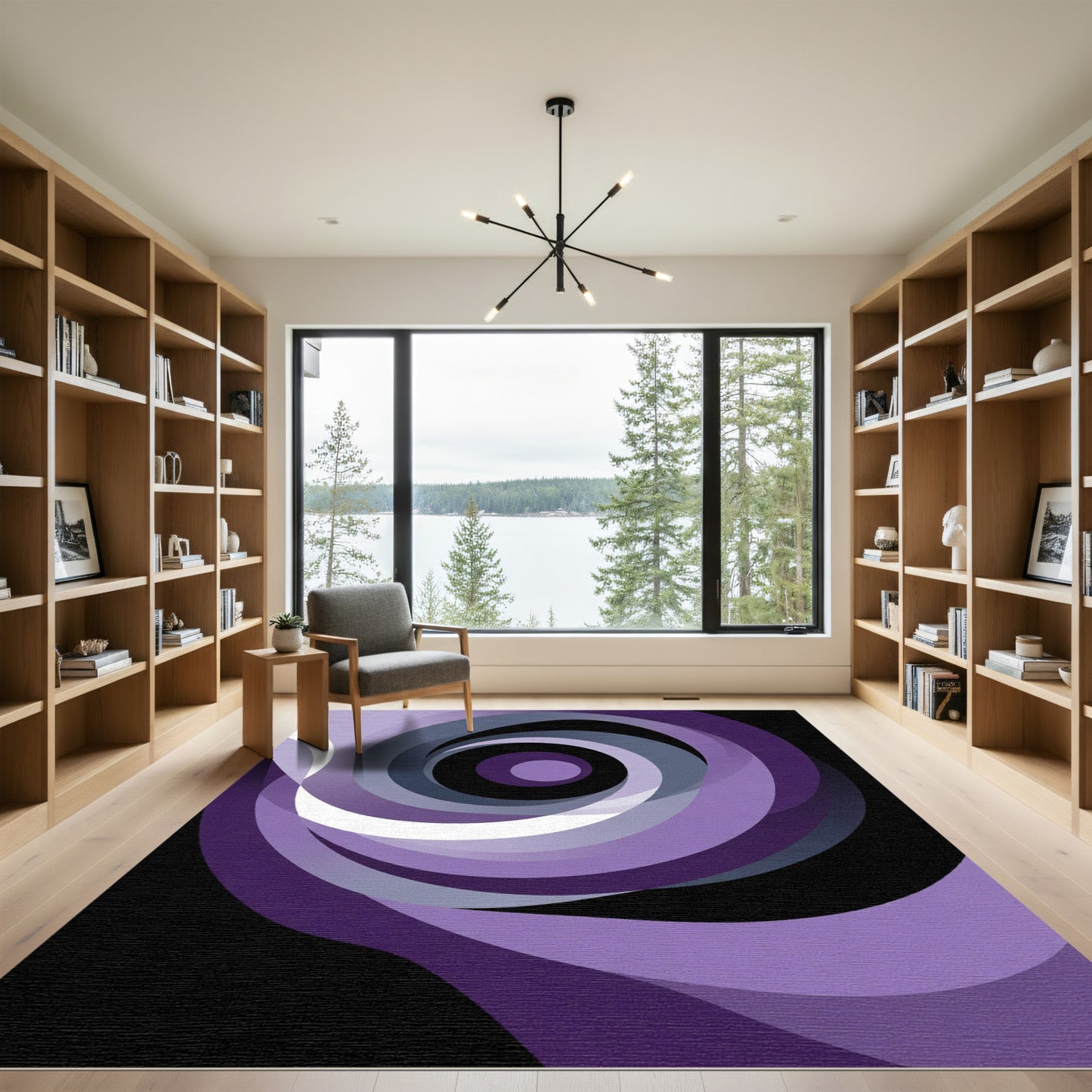 Amethyst Swirl Modern Abstract Rug