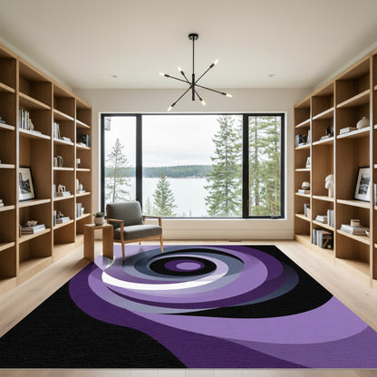 Amethyst Swirl Modern Abstract Rug