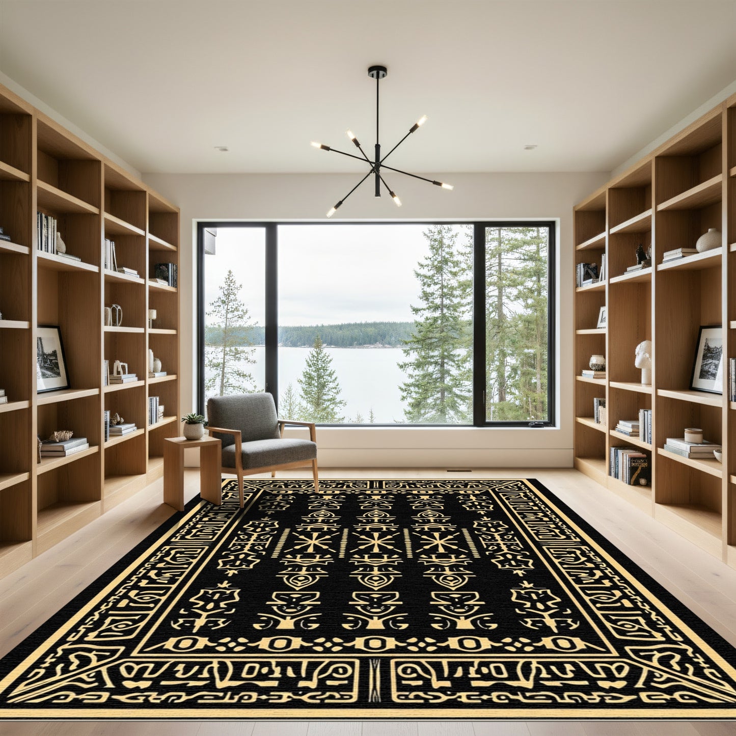 Ancient Gold Tribal Emblem Rug