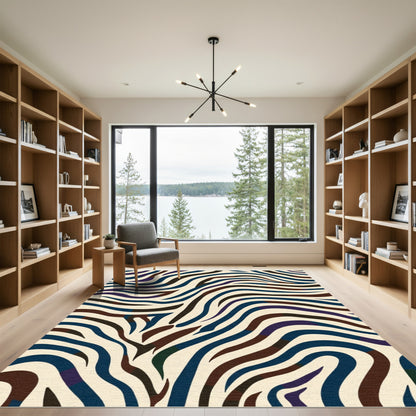 Bold Abstract Animal Stripe Rug