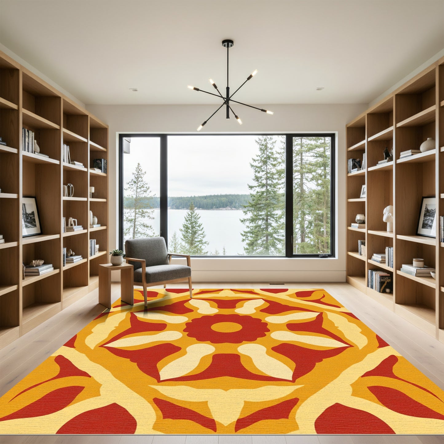 Terra Cotta Floral Medallion Rug