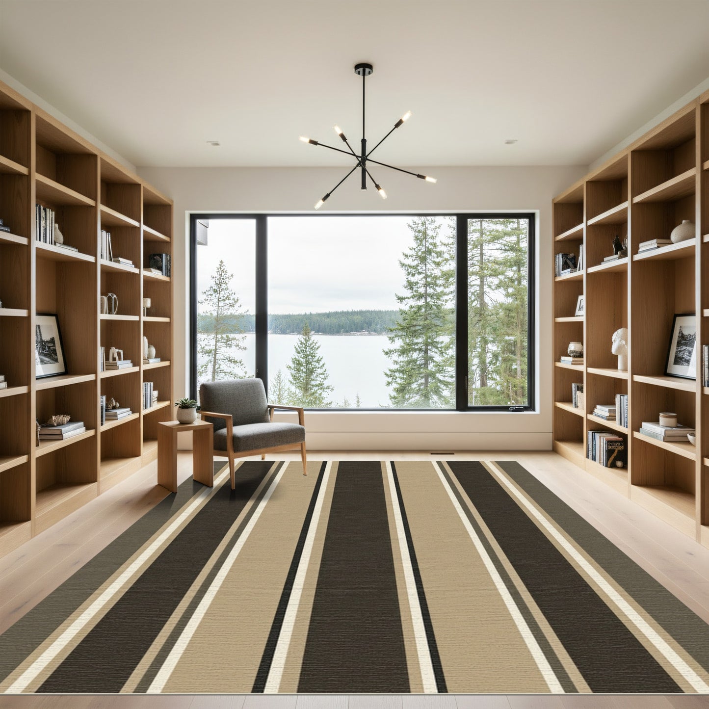 Earth Tones Vertical Stripe Rug